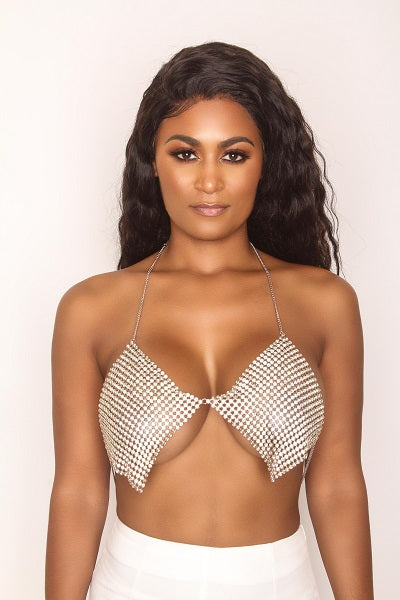 Sparkle Body Chain Top - Silver – Shaleeia B Couture